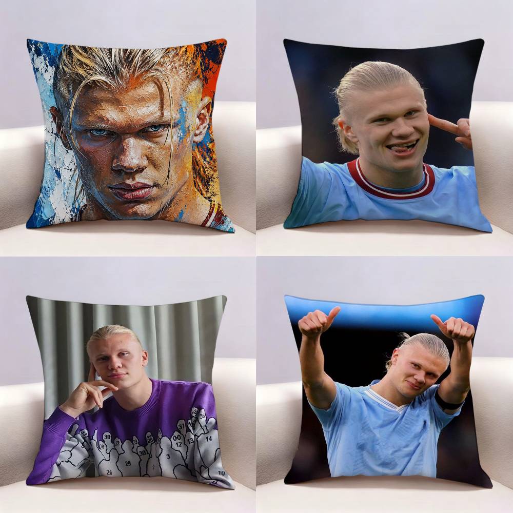Recliner Sofa Cover - นักฟุตบอล E-Erling H-Haaland ปลอกหมอนพิมพ์ลายสองด้านสำหรับโซฟาห้องนั่งเล่นตกแต่งโฮมออฟฟิศฝาครอบป้องกัน
