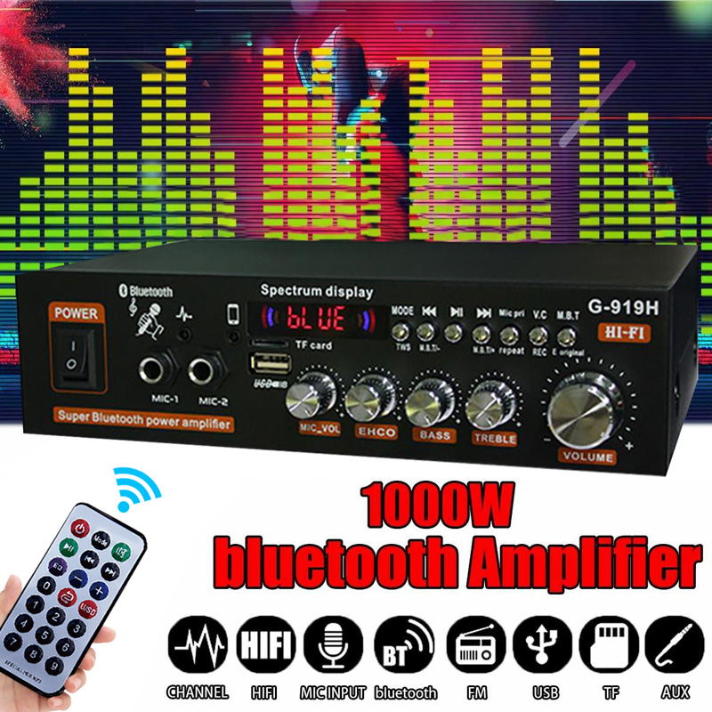 Home Cinema Subwoofer - G-919H เครื่องขยายกำลังไฟในบ้าน1000วัตต์เครื่องขยายเสียงบลูทูธ220V/110V FM สำหรับโรงตู้ลำโพงซับวูฟเฟอร์