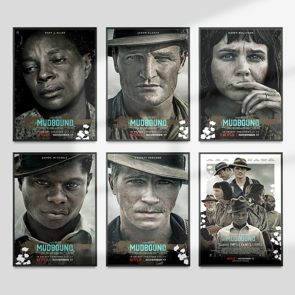 Home Cinema The Drama - Mudbound อเมริกันประวัติศาสตร์ละครภาพยนตร์พิมพ์ศิลปะโปสเตอร์ฟิล์มสติ๊กเกอร์ติดผนังวิดีโอ Room Cinema Home Decor