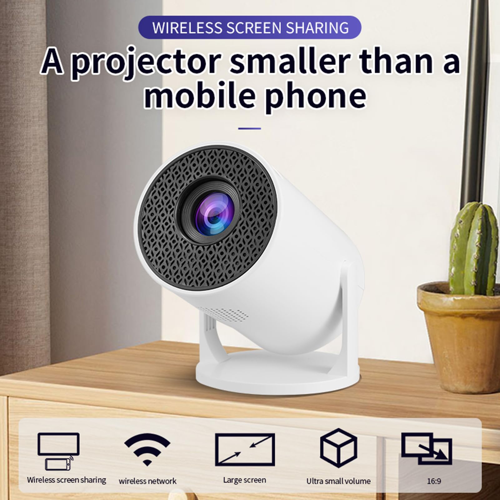 Home Cinema Gaming - M5 8K Wifi 6 โปรเจคเตอร์ความละเอียดสูงพิเศษโปรเจคเตอร์ดูอัล WIFI