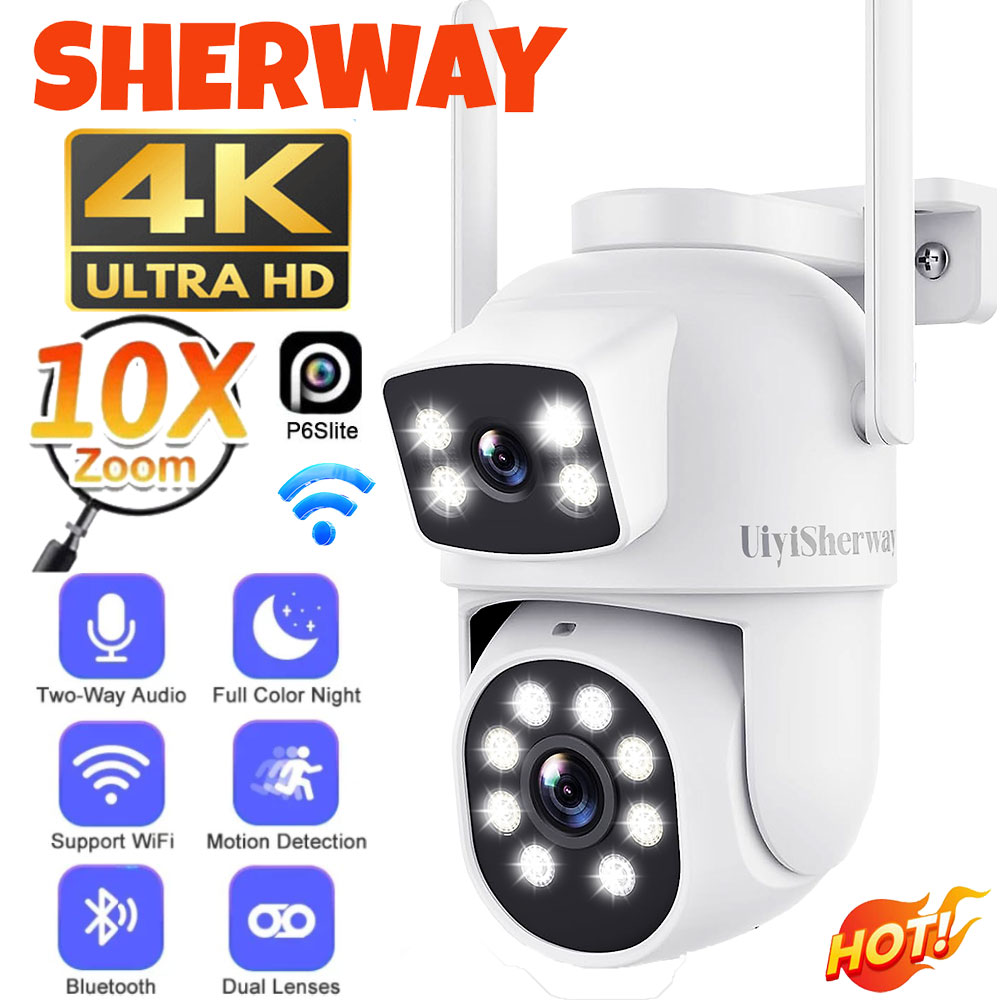 Home Cinema Wall Panels - UiyiSherway 4K Dual เลนส์ WiFi กล้องกลางแจ้ง