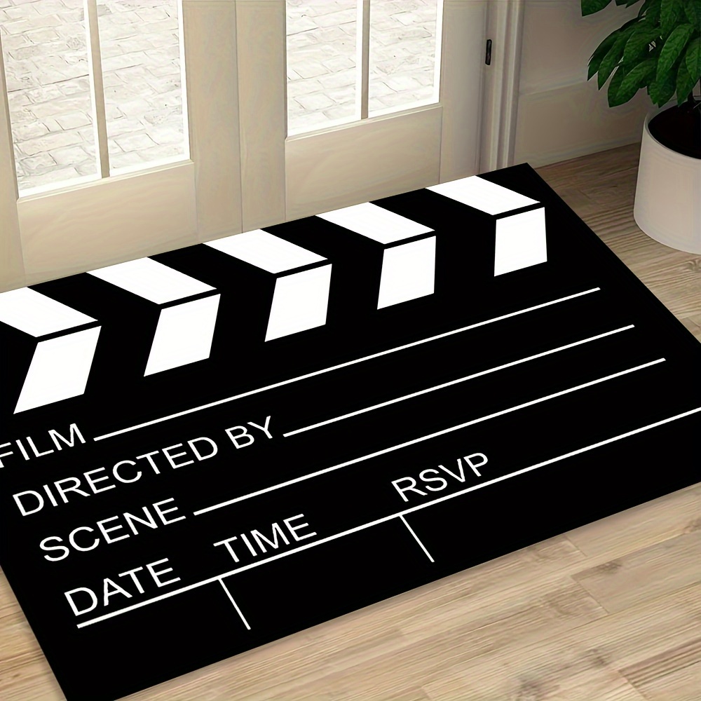 Home Cinema Gadgets - พรมลายคลาเปอร์บอร์ดของผู้กำกับภาพยนตร์ VIKAMA สำหรับห้องนั่งเล่น ห้องทำงาน โฮมเธียเตอร์ พรมตกแต่งพื้น
