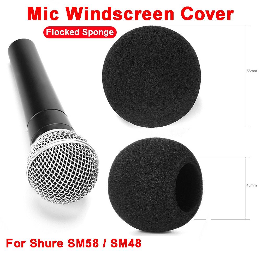 Shure Mic Sm58 - ฝาครอบไมโครโฟนแบบฟองน้ำกันลม สำหรับไมโครโฟน Shure SM58 / SM48