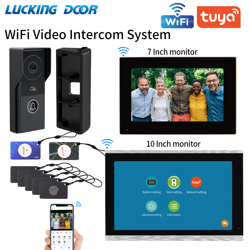 Home Cinema Wall Panels - 7/10 นิ้ววิดีโอ Intercom 1080P Doorbell สําหรับ
