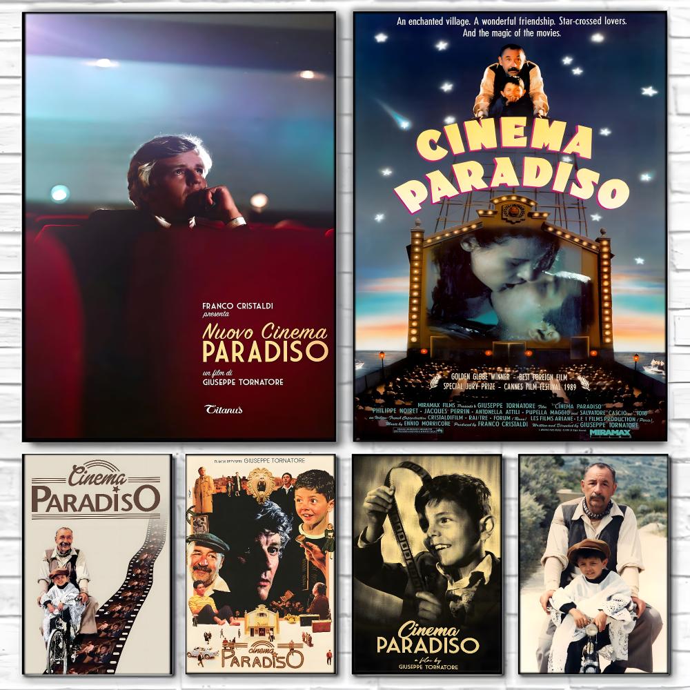 Home Cinema The Drama - โปสเตอร์ภาพยนตร์ดราม่าคลาสสิก N-Nuovo Cinema Paradiso สติ๊กเกอร์ศิลปะความละเอียดสูง ติดเองได้