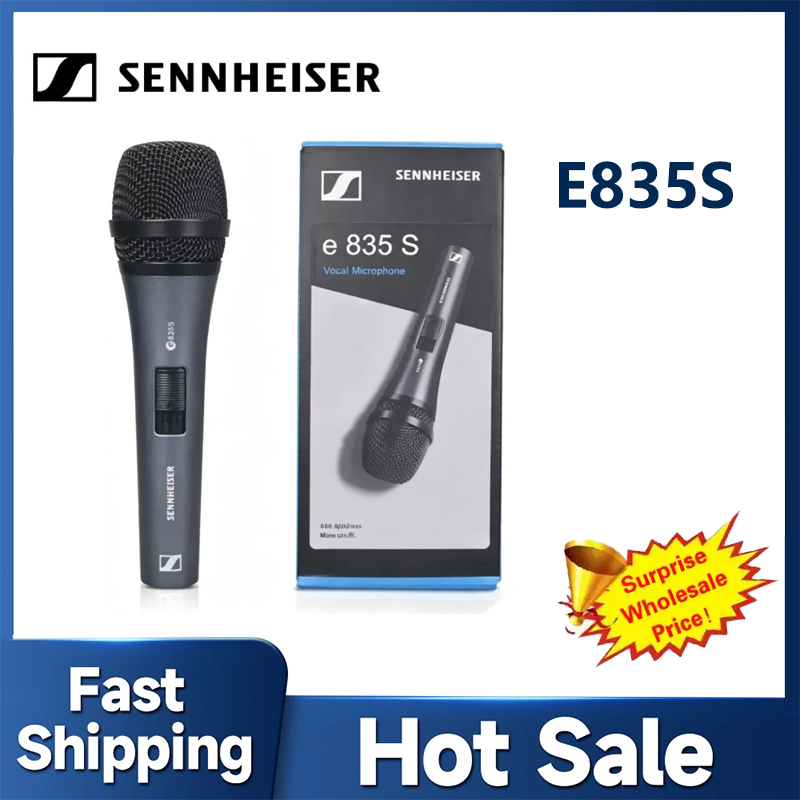 Shure Mic Sm58 - ไมโครโฟนเสียงร้องแบบไดนามิกคาร์ดิออยด์ Sennheiser E835S แบบมีสาย XLR สำหรับร้องเพลงบนเวที