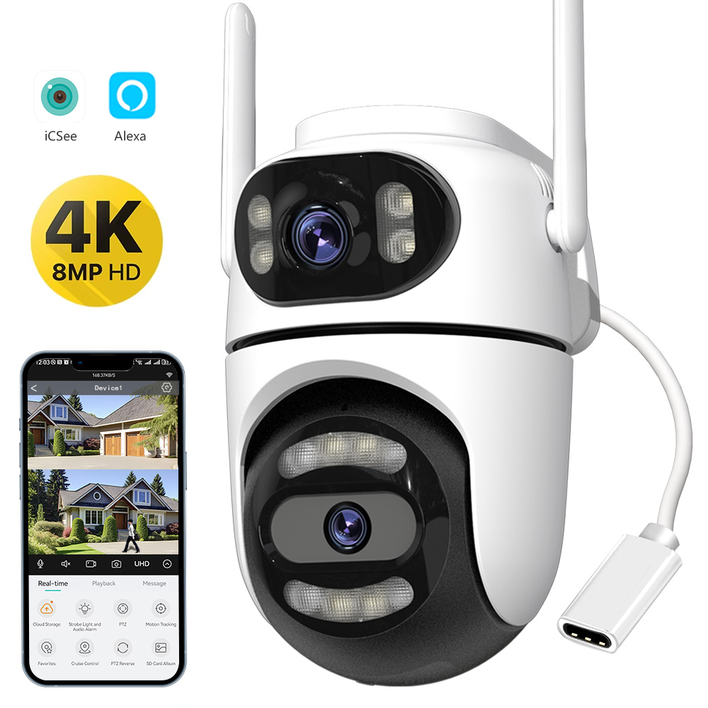 Home Cinema Wall Panels - 8MP 4K HD Wifi PTZ กล้อง