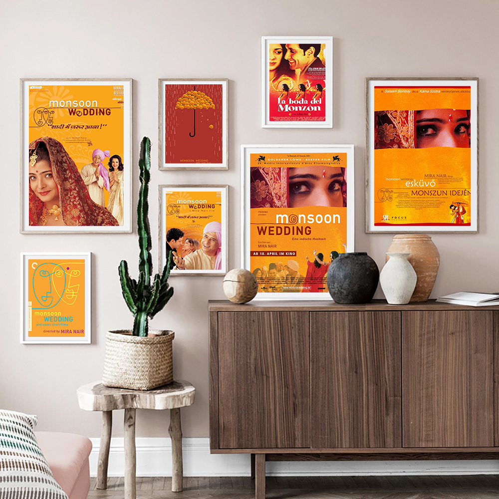 Home Cinema The Drama - Monsoon งานแต่งงานอินเดียคอมเมดี้ละครฟิล์ม Art พิมพ์โปสเตอร์วิดีโอ Room Cinema