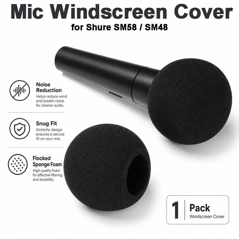 แผ่นปิดกันลมไมโครโฟนแบบฟองน้ำก - Shure Mic Sm58 บทวิจารณ์และราคา