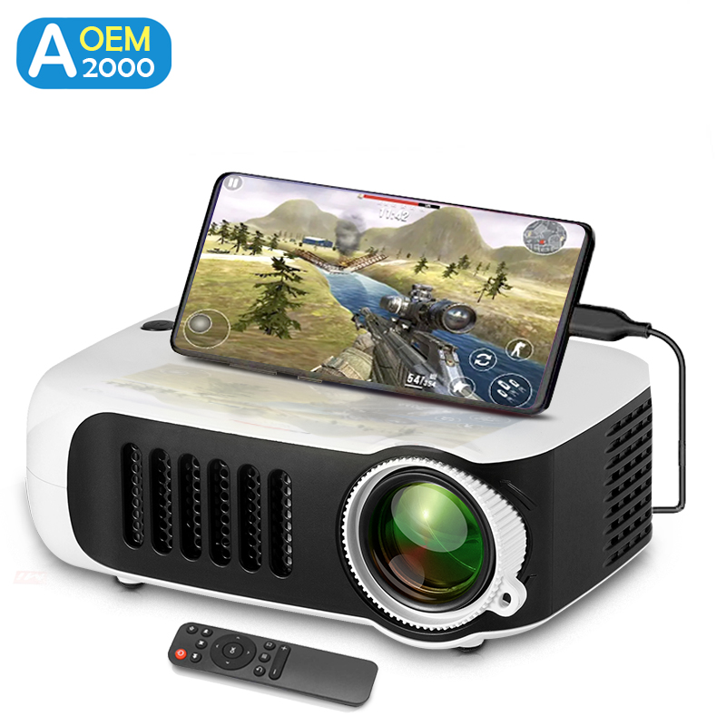 A2000 มินิโปรเจคเตอร์แบบพกพาโฮ - Home Cinema Gaming บทวิจารณ์และราคา