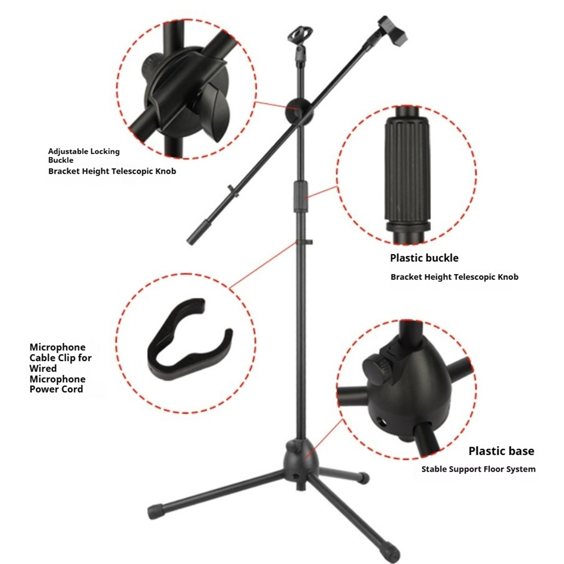 ขาตั้งไมโครโฟนแบบตั้งพื้นพร้อม - Shure Mic Sm58 บทวิจารณ์และราคา