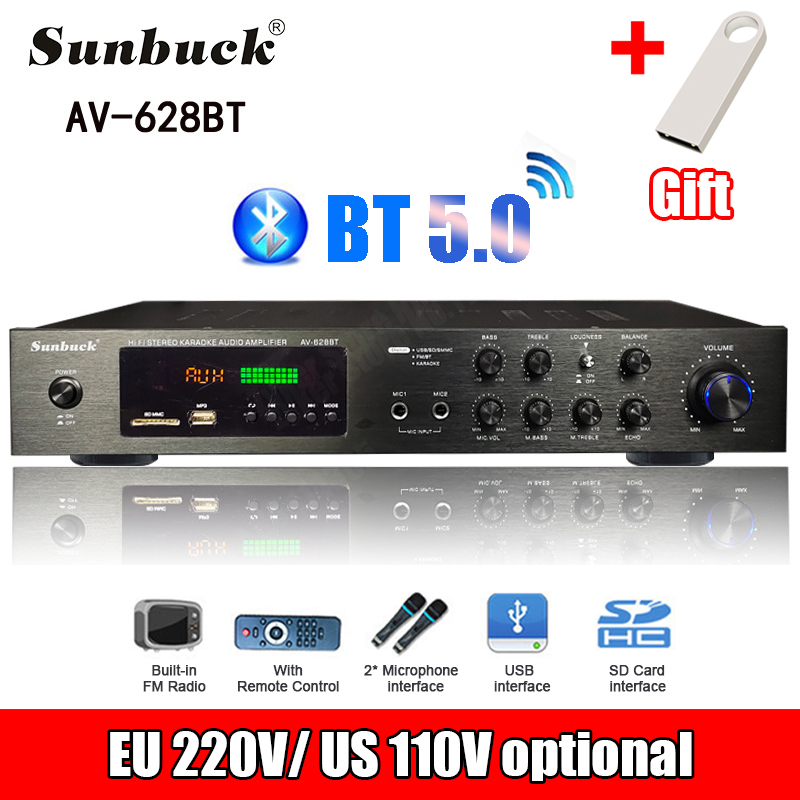 110/220V 2000W บลูทูธเครื่องขย - Home Cinema Gadgets บทวิจารณ์และราคา