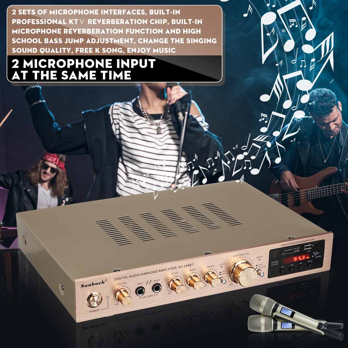 110/220V 2000W บลูทูธเครื่องขย - Home Cinema Gadgets บทวิจารณ์และราคา
