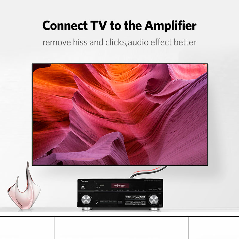 UGREEN 2RCA 2 RCA ตัวผู้ชายสาย - Home Cinema Beamer บทวิจารณ์และราคา