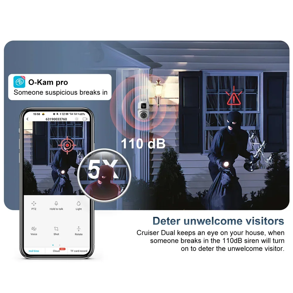 8MP HD Wifi กล้องเฝ้าระวัง PTZ - Home Cinema Wall Panels บทวิจารณ์และราคา