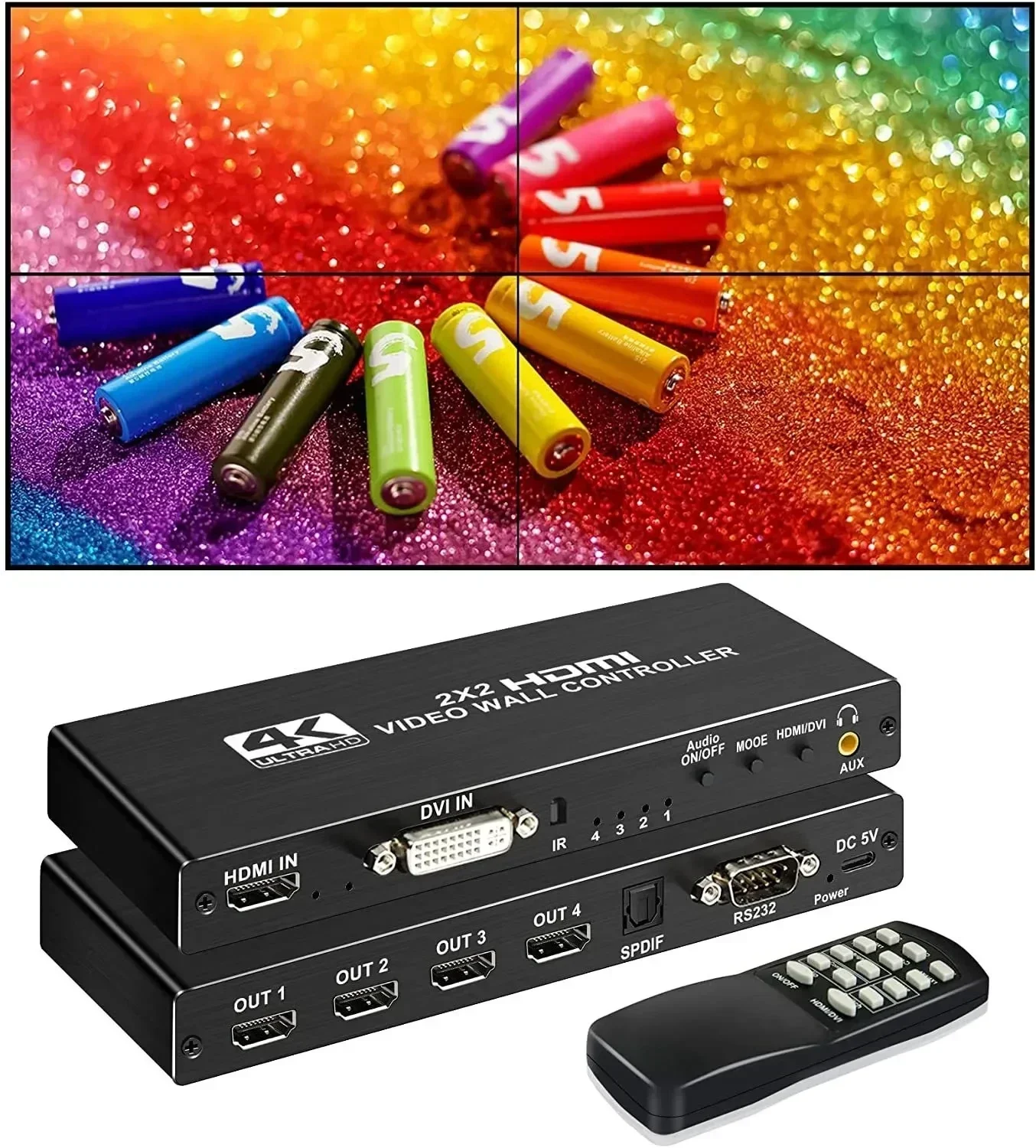 4K HDMI Video Wall Controller  - Home Cinema Wall Panels บทวิจารณ์และราคา