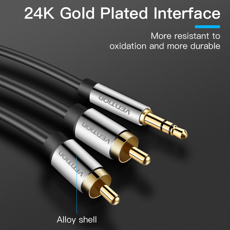 Vention สาย RCA 3.5 ถึง 2rca ส - Home Cinema Beamer บทวิจารณ์และราคา